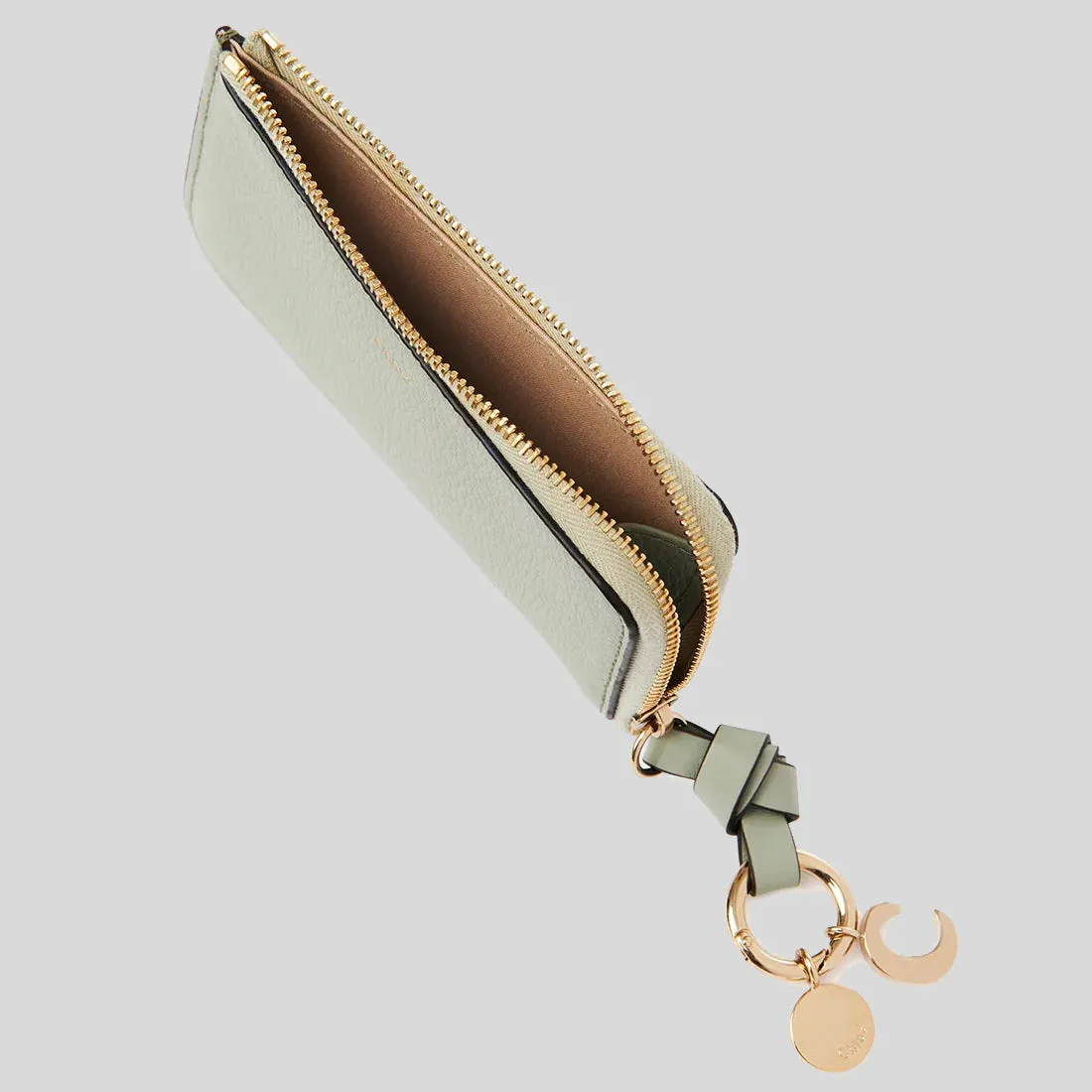 CHLOE Alphabet Flat Wallet Sea Grass RB-CHC21WP944F57