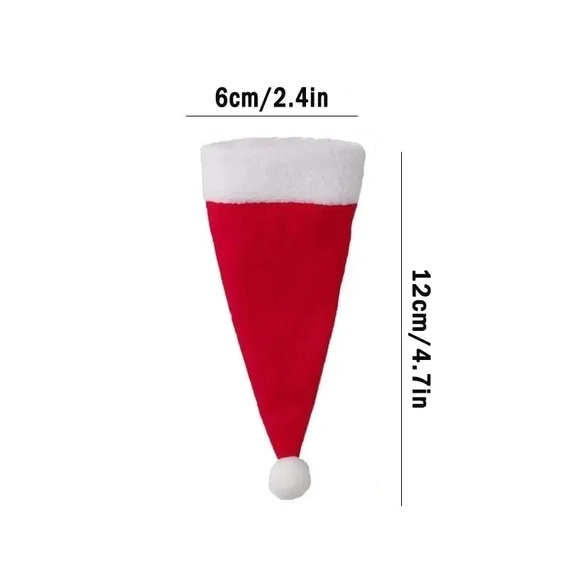 Christmas Hat Tableware Holder Bags for Festive Decor