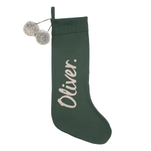 Classic Christmas Santa Stocking - Dark Forest