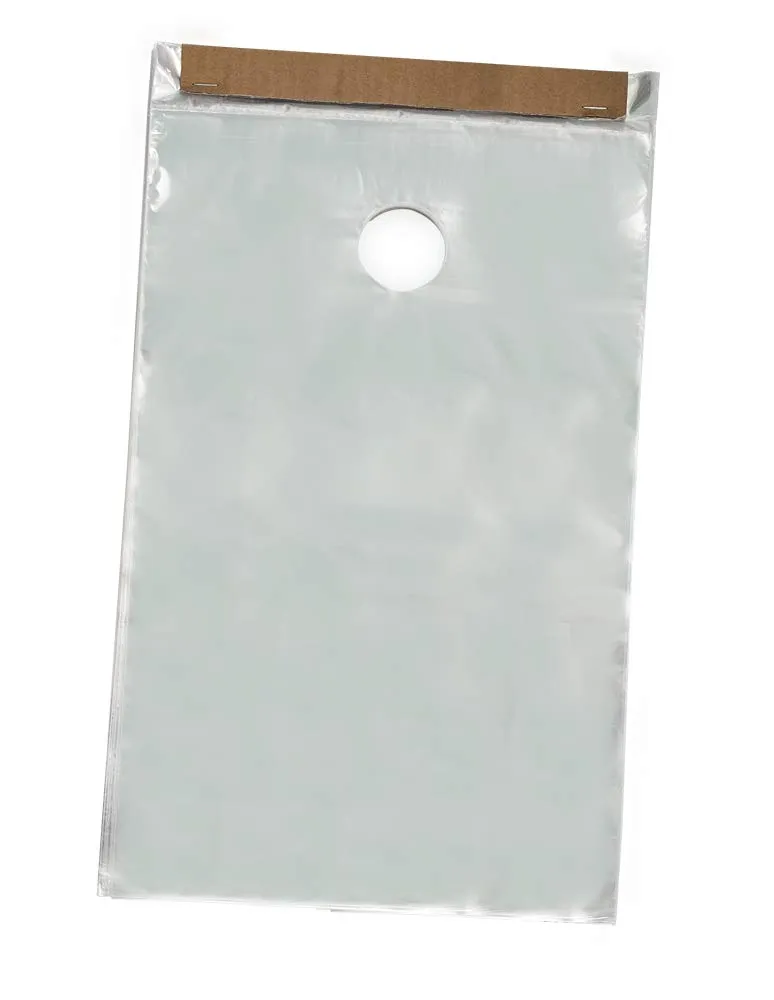 Clear 9 1/2" x 15" Plastic Poly Door Knob Hanger Bags for Flyers Promotions Marketing Mail Newspaper Hanging Bags Protect from Rain, Snow and Other Weather (300)