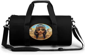 Cleopatra Egyptian Queen Ancient Egypt Lightweight Gym Bag for Men Women Travel Duffel Bag Sports Workout Bag with Adjustable Strap