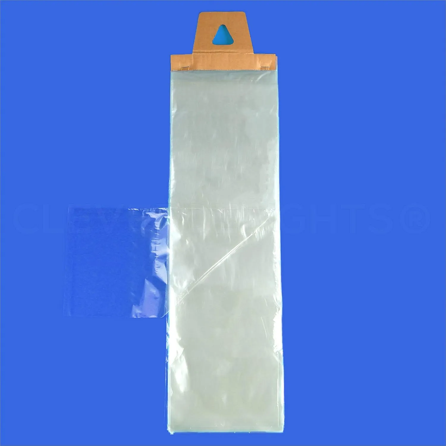 CleverDelights Newspaper Bags - 6" x 19" - 1000 Pack - 0.8 Mil - Clear Flat Plastic Bags
