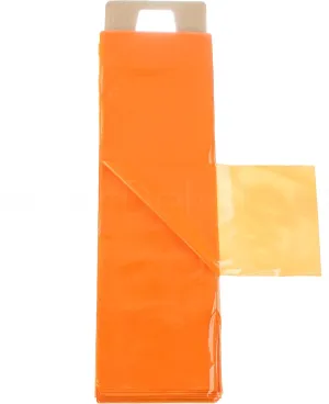 CleverDelights Orange Newspaper Bags - 6" x 19" - 1000 Pack - 0.8 Mil - Flat Plastic Bags