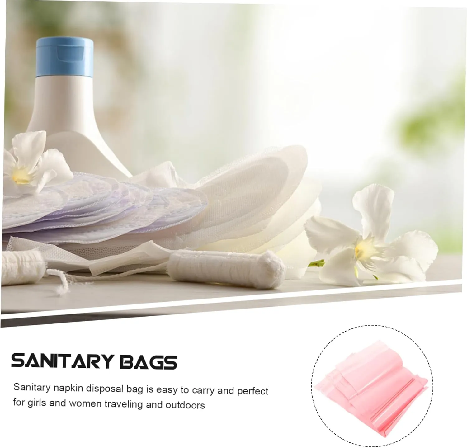 CLISPEED 4sets Travel Underwear Storage Bag Women's Tampon Bag Essential 100pcs*4
