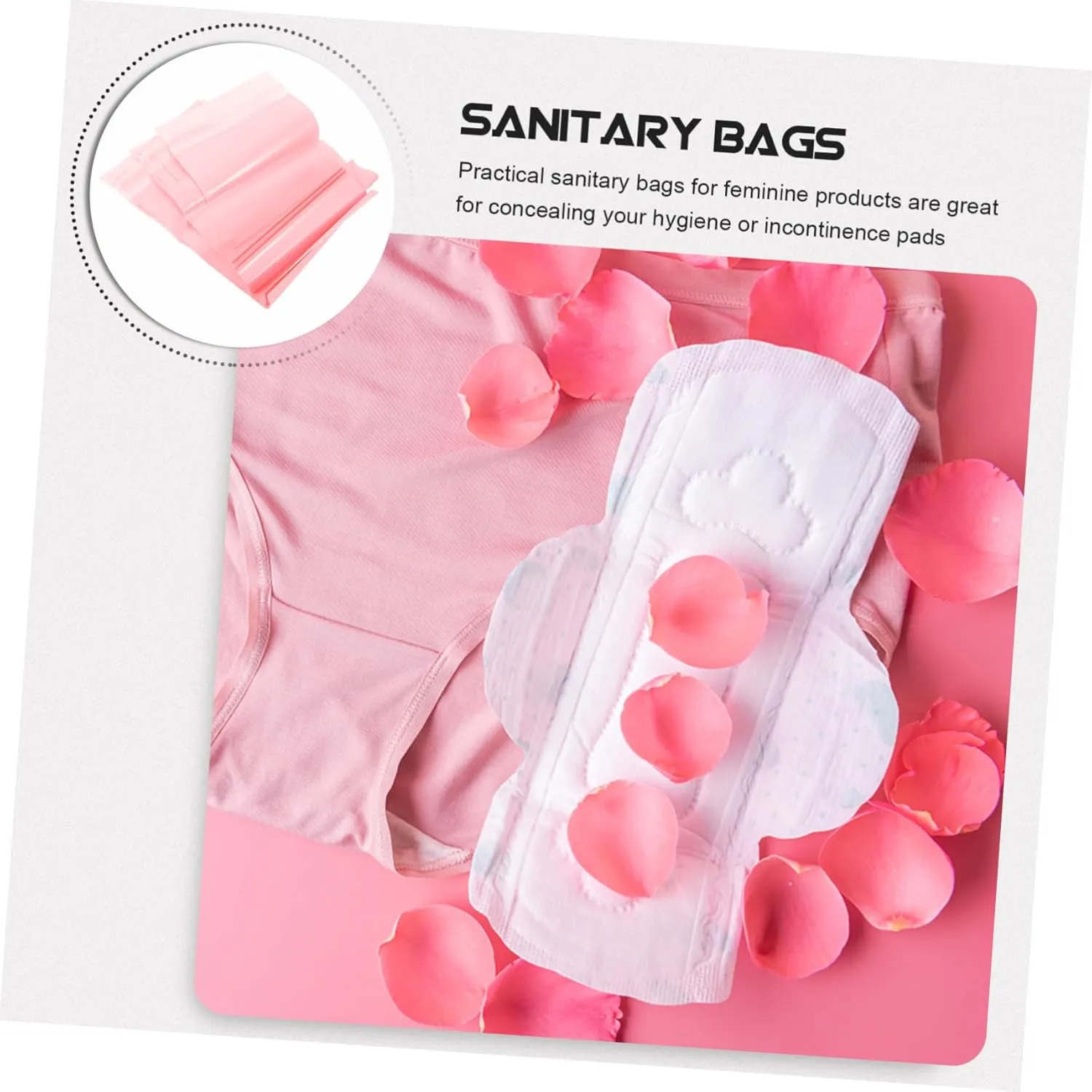 CLISPEED 4sets Travel Underwear Storage Bag Women's Tampon Bag Essential 100pcs*4