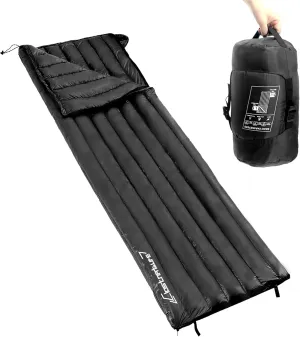 Clostnature Down Backpacking Sleeping Bag - 20D Ultralight Winter Down Sleeping Bag for Camping, Lightweight Cold Weather Compact Camping Gear for Kids, Adult, Girls, Boys