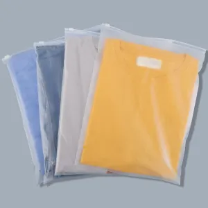 Clothes Packaging Bags for Shipping, 100 Count 14x16 inch Frosted Zipper Plastic Bags for Clothing, Thick Plastic Apparel Bag for Packaging T-Shirt, Shirt, 3 Mil, with Vent Holes Storage Bag