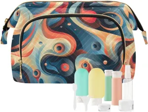 Coil Bubble Makeup Bag for Women Large Capacity Cosmetic Bags Travel Toiletry Organizer