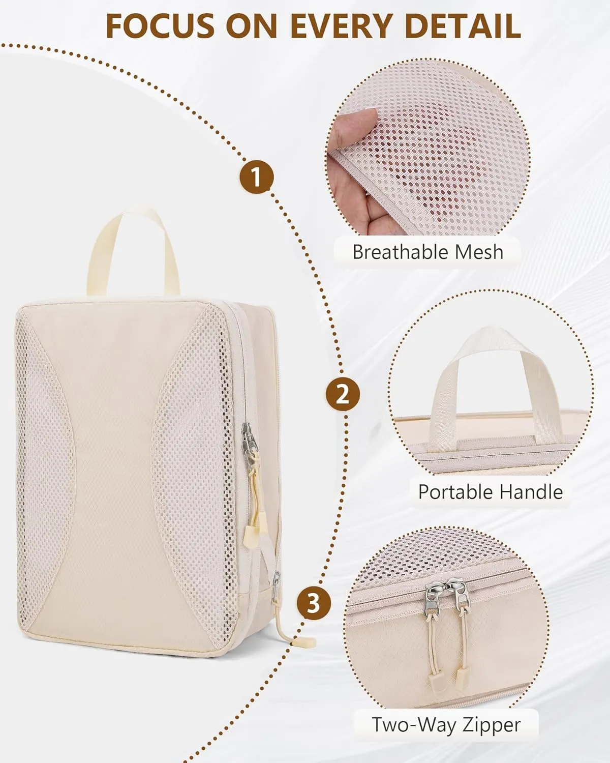 Compression Packing Cubes 10 Sets, Packing Organizers, Extensible Suitcase Organiser Bags, Travel Organizer Cubes for Travel Essentials Beige