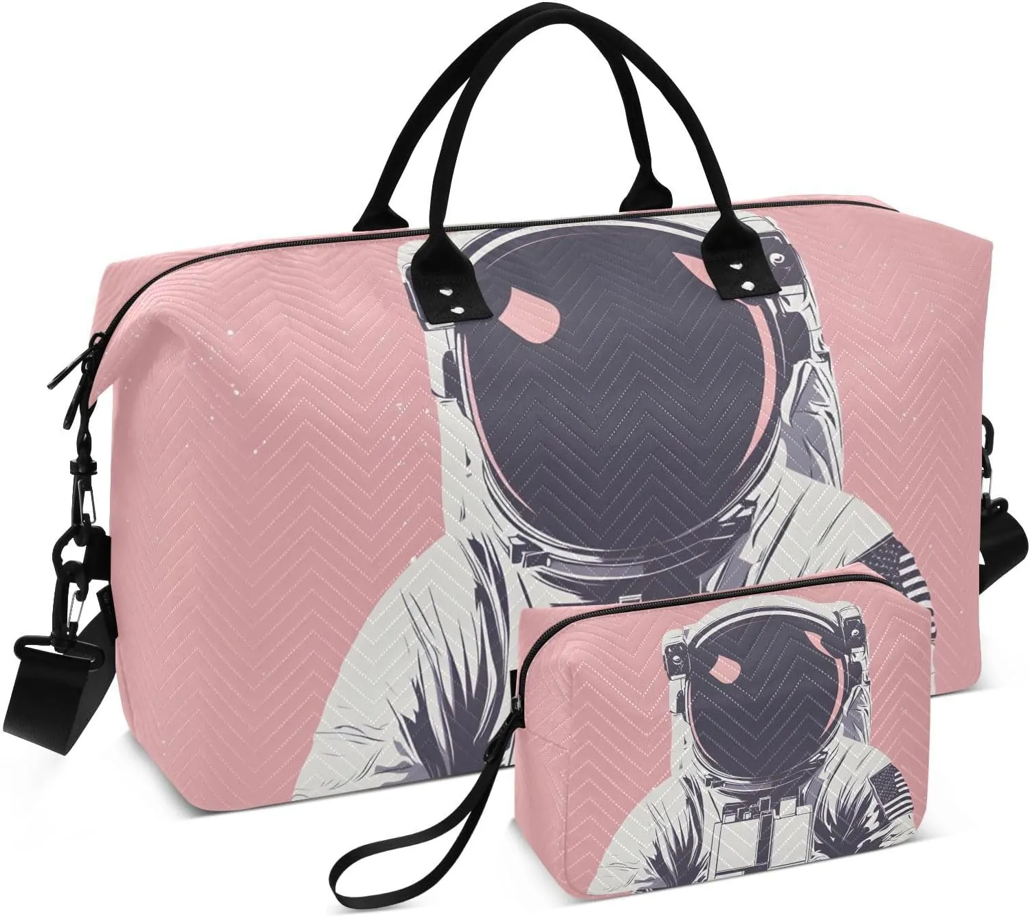 Cool Astronaut Duffel Bag for Travel Gym Sport, Weekender Travel Bags Carry on Overnight Bag