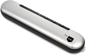 Cordless Vacuum Sealer – Portable Food Sealer Machine with Stainless Steel Body, Built-in Cutter, Accessory Hose & 1 Roll of Bags – Compact & Rechargeable