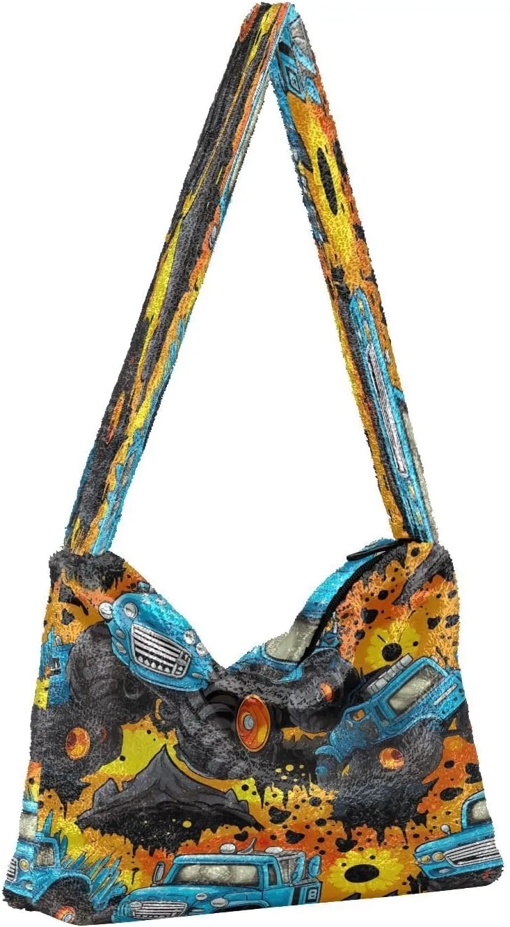 Cosmic Sky with Various Stars and Nebulas Plush Bag, Shoulder Hand Bag, Shoulder Handbags for Women