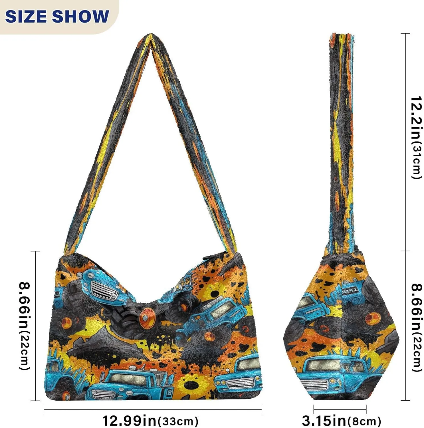 Cosmic Sky with Various Stars and Nebulas Plush Bag, Shoulder Hand Bag, Shoulder Handbags for Women