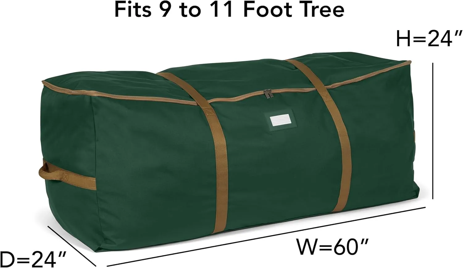 Covermates Keepsakes Christmas Tree Cinch Bag - Superior Protection, Cinch Straps, Fits Up to 9 to 11-Foot Tree - Holiday Storage, Green