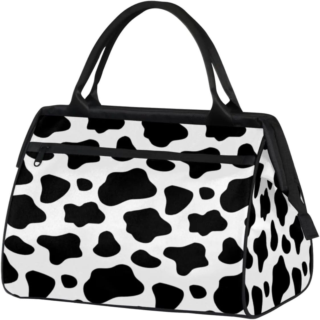 Cow Print Travel Duffel Bag Sports Travel Duffel Bag Waterproof Durable Large Gym Tote Bag Weekender Overnight Bag for Women Travel Gym Yoga