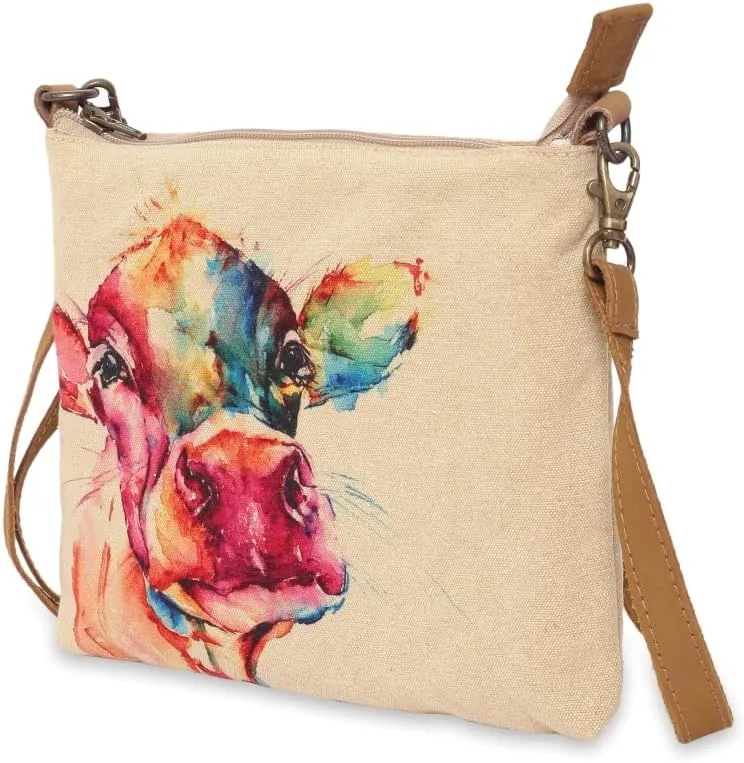 Cow - Wristlet Wallets for Women, Crossbody Sling Bags, Crossbody Purse, Tote Bag, Book Bag, Cell Phone Purse