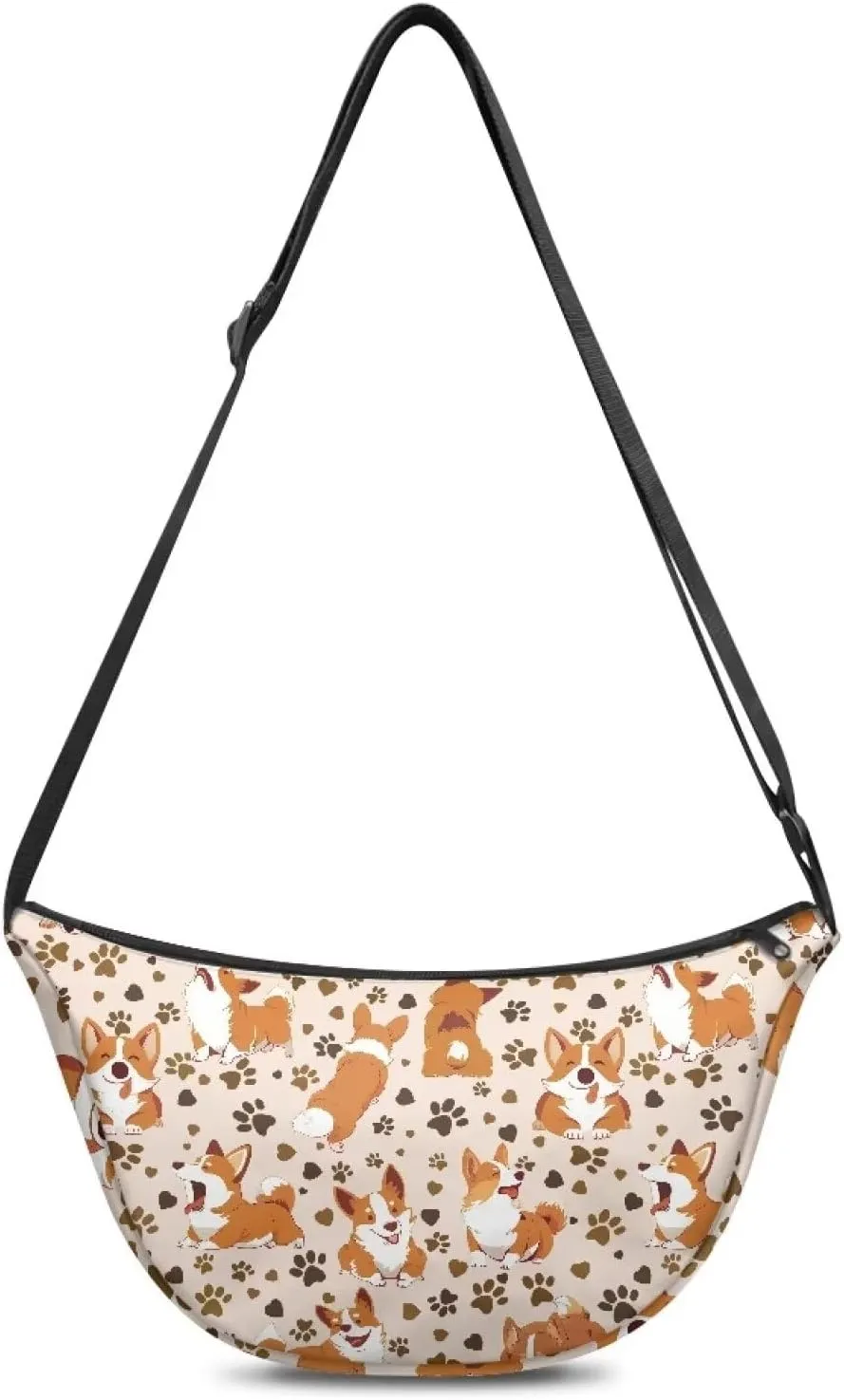 Crescent Shoulder Bags with Inside Pockets for Ladies Men Daily Use