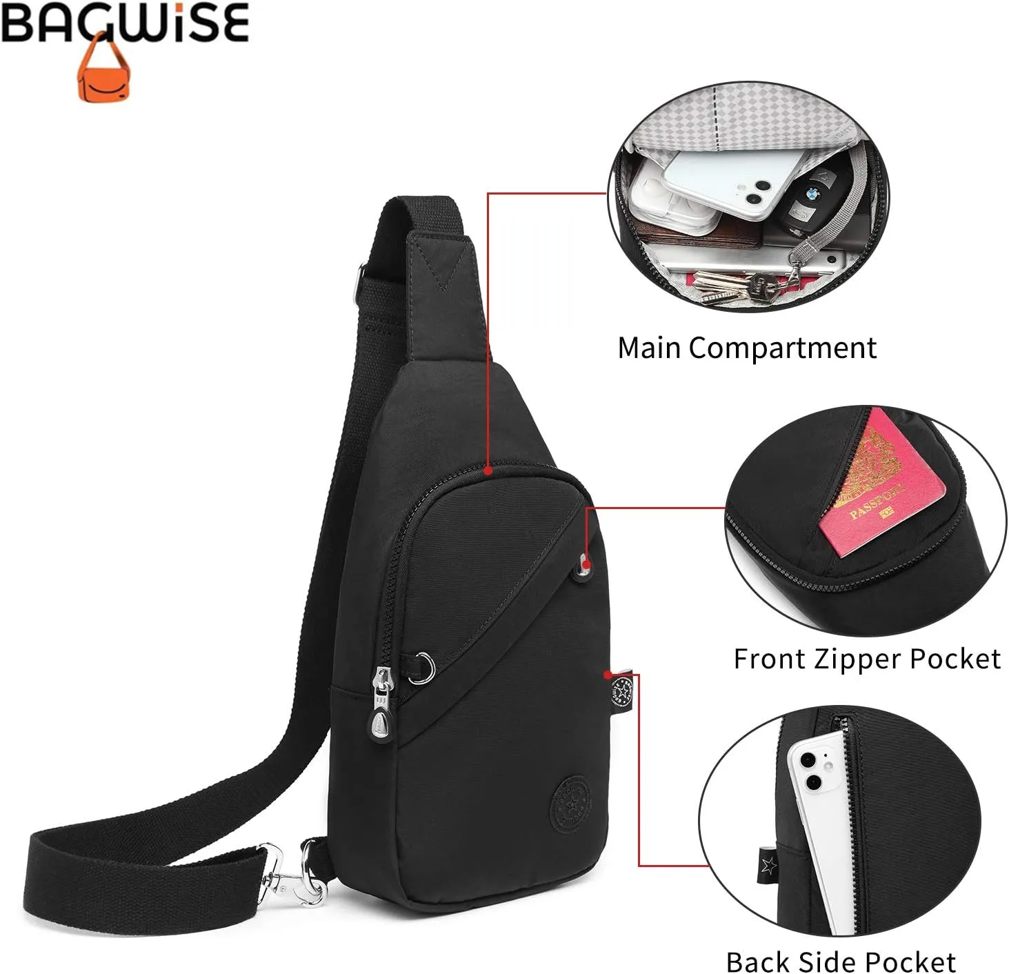 Crossbody Bags for Women, Crossbody Purse Bag, Sling Bag, Lightweight and Compact