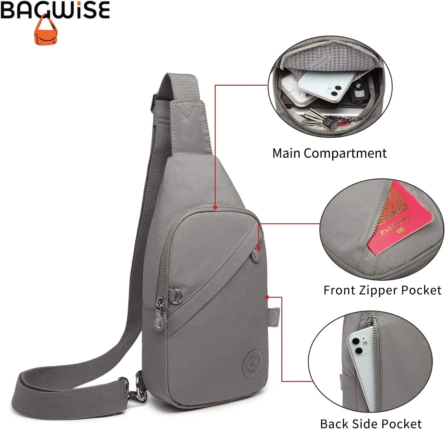 Crossbody Bags for Women, Crossbody Purse Bag, Sling Bag, Lightweight and Compact