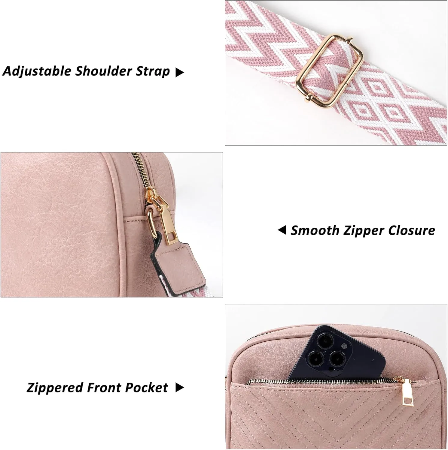 Crossbody Bags for Women Elegant Purse with Adjustable Wide Shoulder Bag for Daily Travel