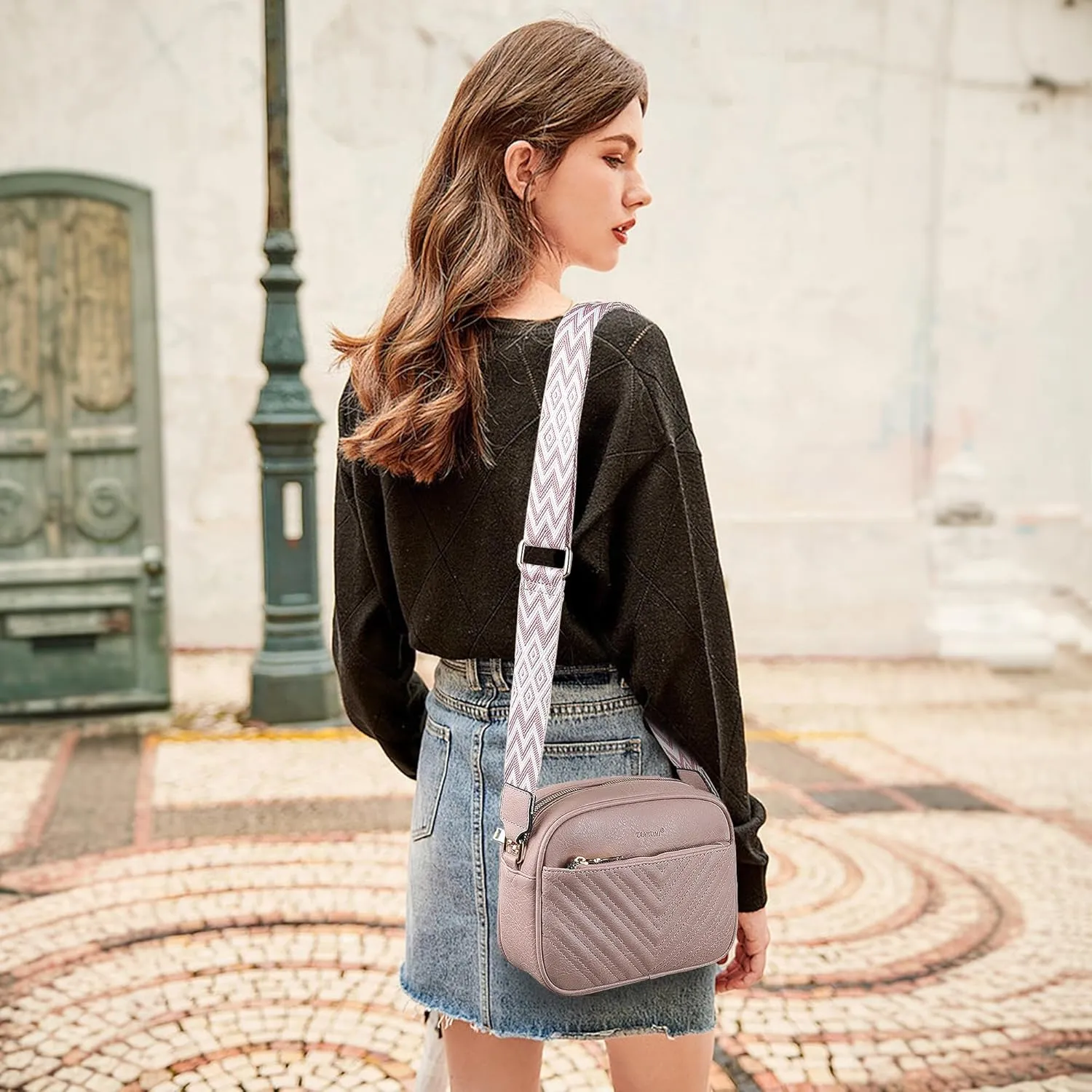 Crossbody Bags for Women Elegant Purse with Adjustable Wide Shoulder Bag for Daily Travel