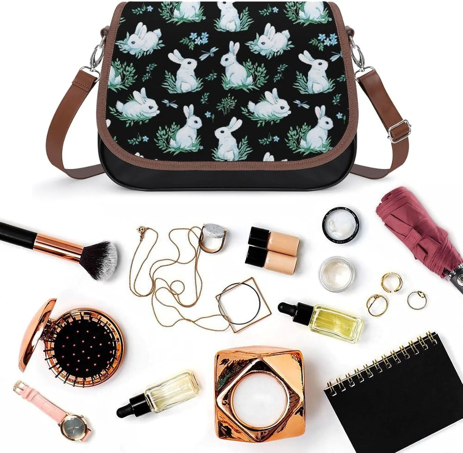 Crossbody Bags for Women Men Leather Purses Small Adjustable Shoulder Handbags