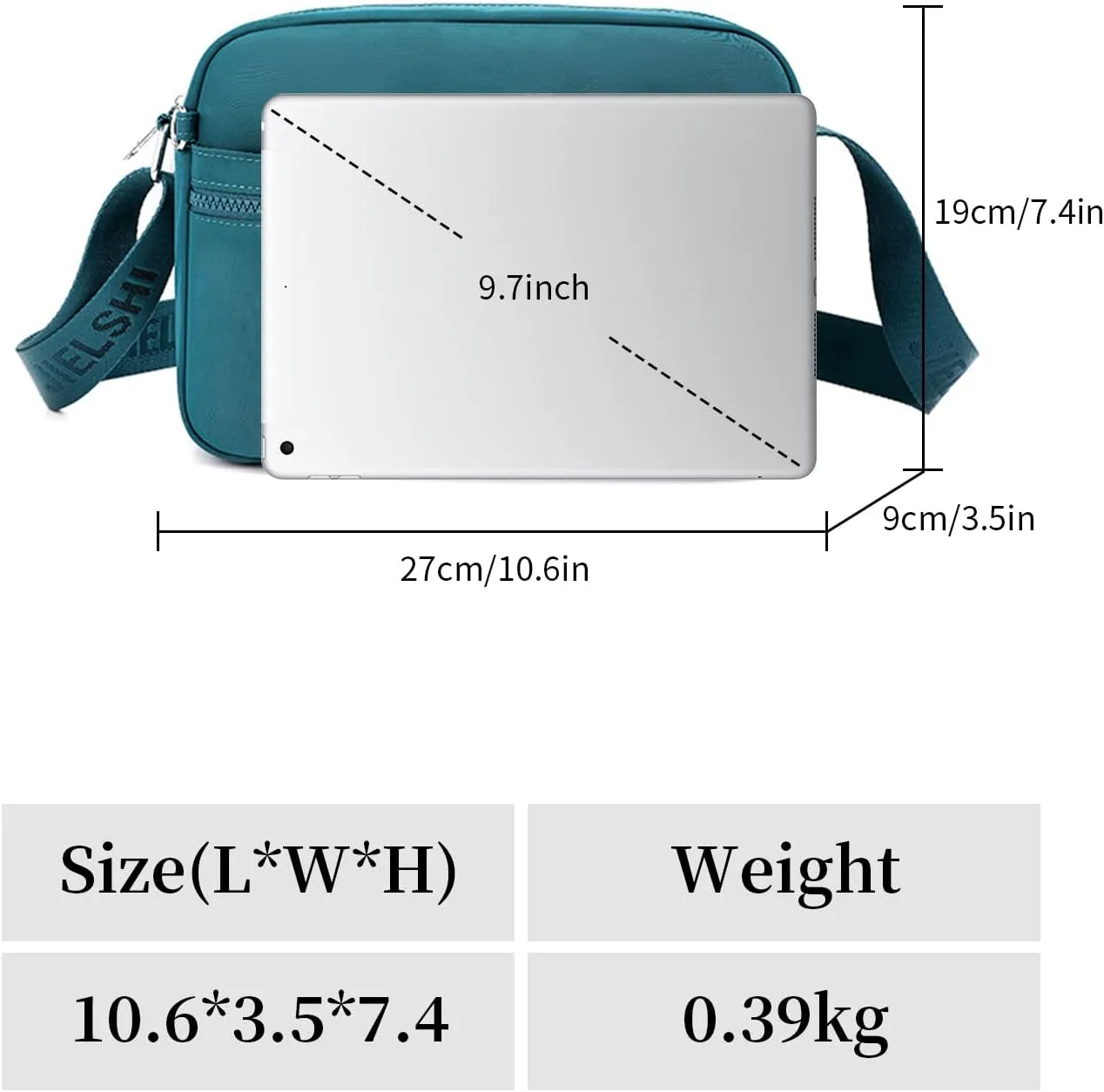 Crossbody Bags for Women Waterproof Shoulder Bags Casual Nylon Purse Handbag Multi Pocket Lightweight Travel Purse (Red)