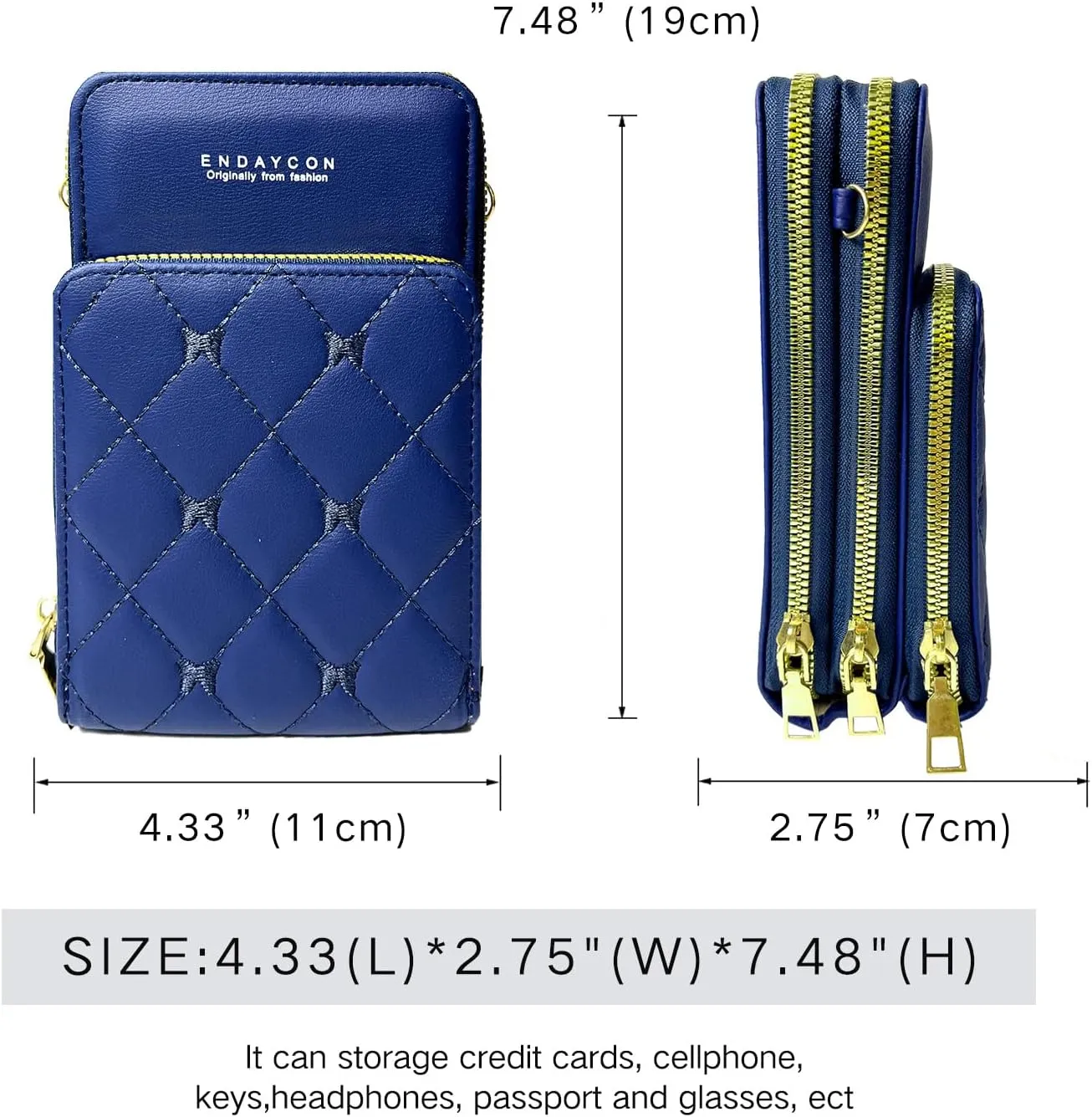 Crossbody for Women, Trendy Small Phone Purse with Secure Card Slots, Lightweight Card wallet