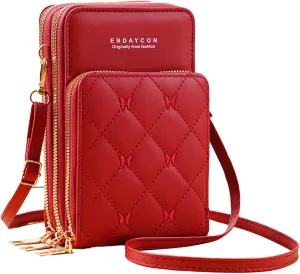 Crossbody for Women, Trendy Small Phone Purse with Secure Card Slots, Lightweight Card wallet