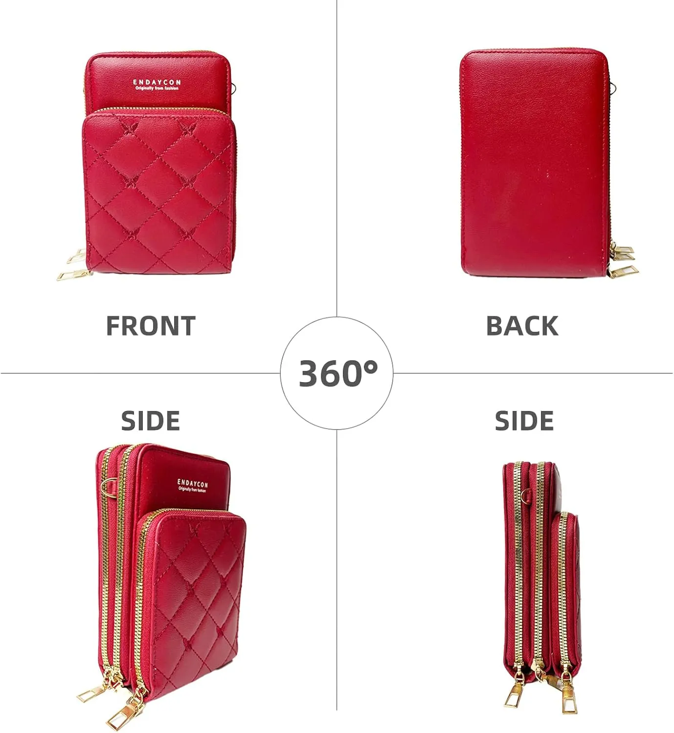 Crossbody for Women, Trendy Small Phone Purse with Secure Card Slots, Lightweight Card wallet