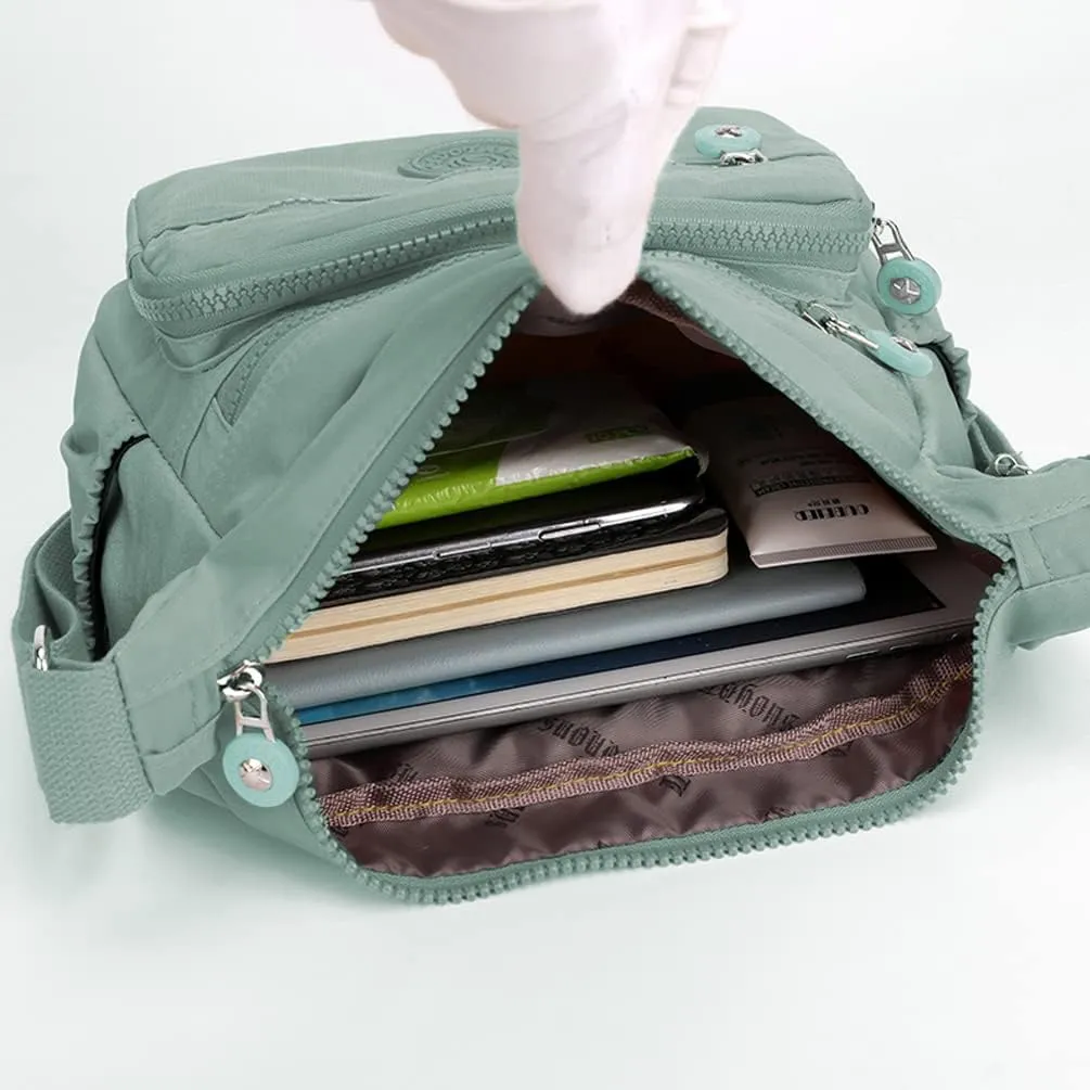 Crossbody Purses for Women Lightweight Shoulder Handbags Waterproof Nylon Travel Bag Ladies Pocketbooks