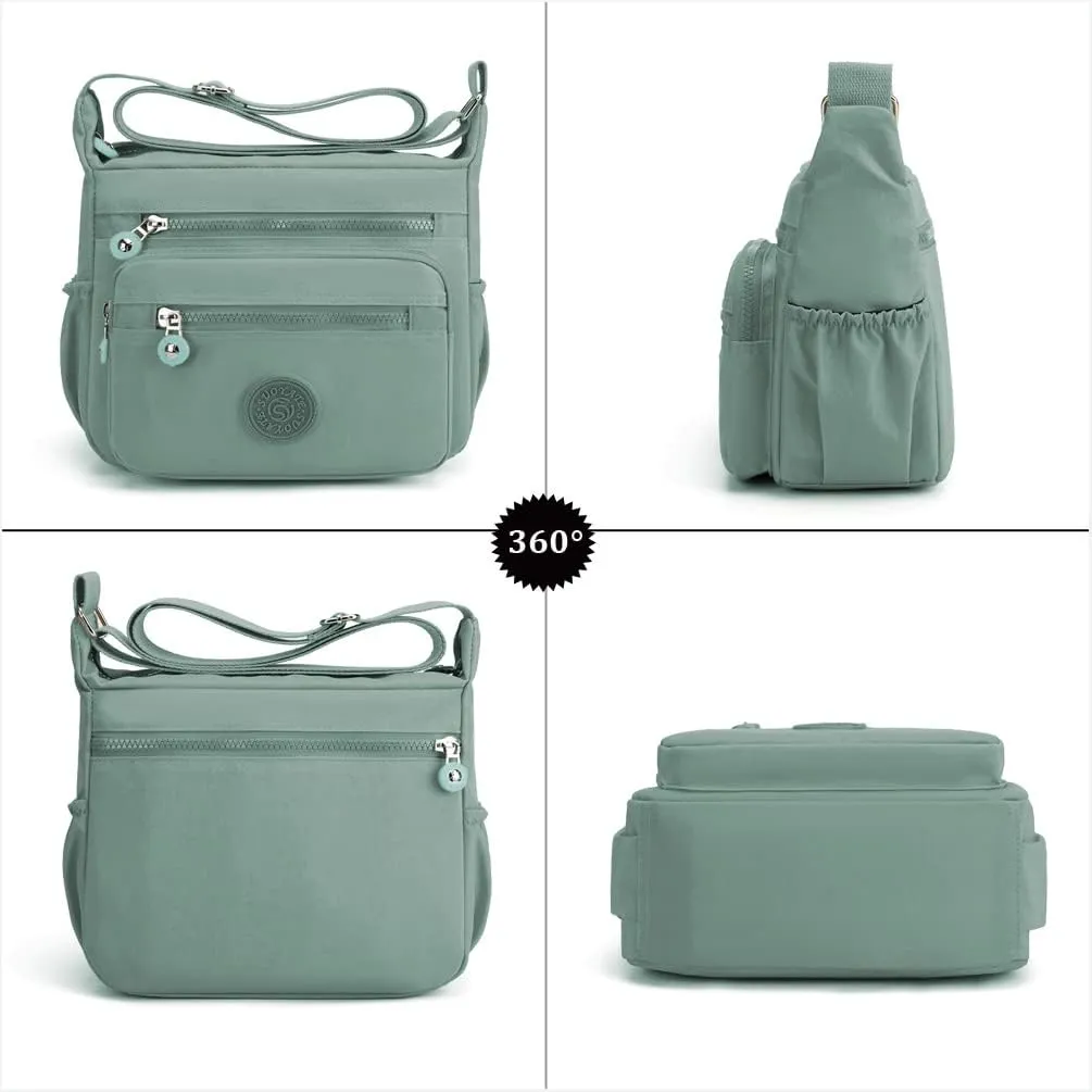 Crossbody Purses for Women Lightweight Shoulder Handbags Waterproof Nylon Travel Bag Ladies Pocketbooks