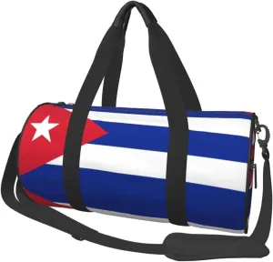 Cuban Flag Duffel Tote for Men and Women Backpacking Travel and Storage Shoulder Bag