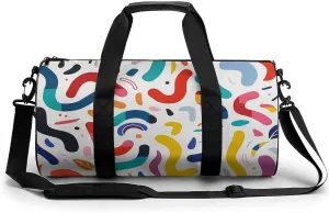 Curves And Shapes Gym Bag for Men Women Water Resistant Duffle Bag Travel Lightweight Bag for Travel Sports
