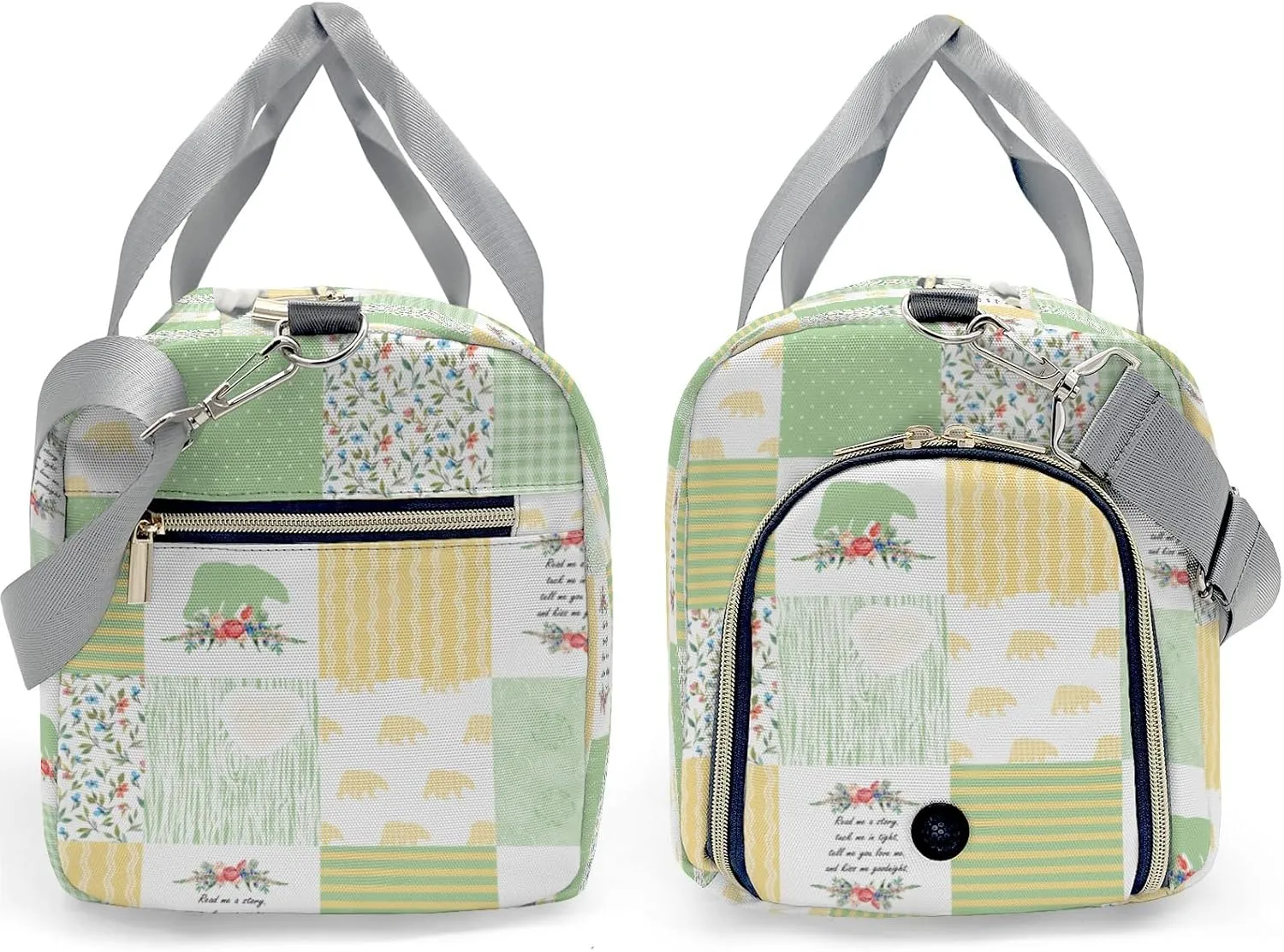 Custom Duffel Bag Wild One Bear Pink Green Compact and Convenient: Fitness Bags for the Modern Traveler