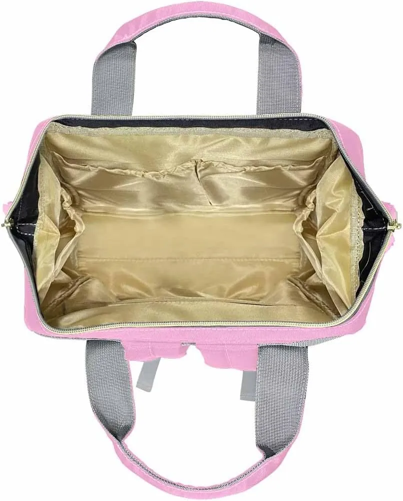 Customized Large Capacity Diaper Bags, Custom Cute Bubble-Blowing Girl Diaper Bags for Women Personalized Mommy Nursing Bags Casual Backpack for Women