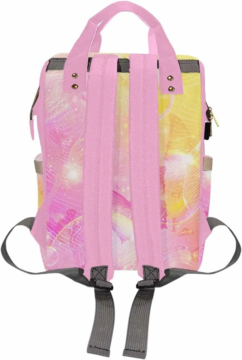 Customized Large Capacity Diaper Bags, Custom Cute Bubble-Blowing Girl Diaper Bags for Women Personalized Mommy Nursing Bags Casual Backpack for Women
