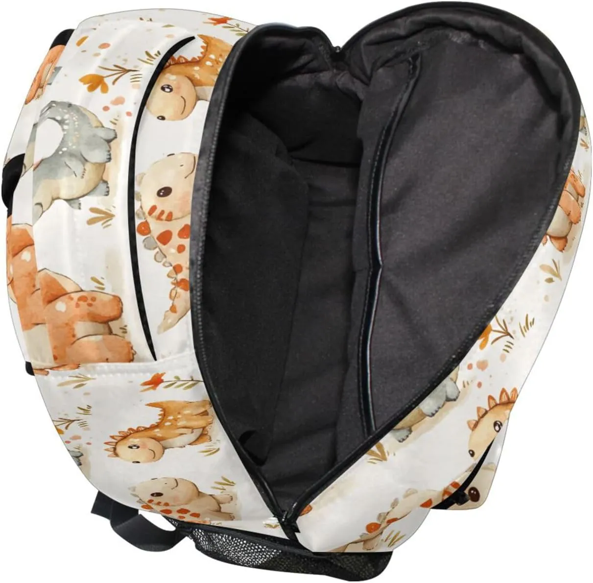 Cute Backpack for Women Men Waterproof Personal Backpack with Chest Strap for College Work Cute Dinosaur Ankylosaurus Terracotta