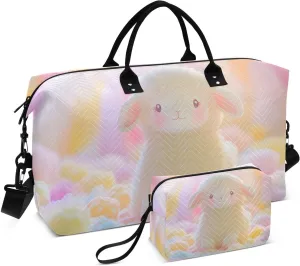 Cute Sheep Sit Duffel Bag for Travel Gym Sport, Weekender Travel Bags Carry on Overnight Bag