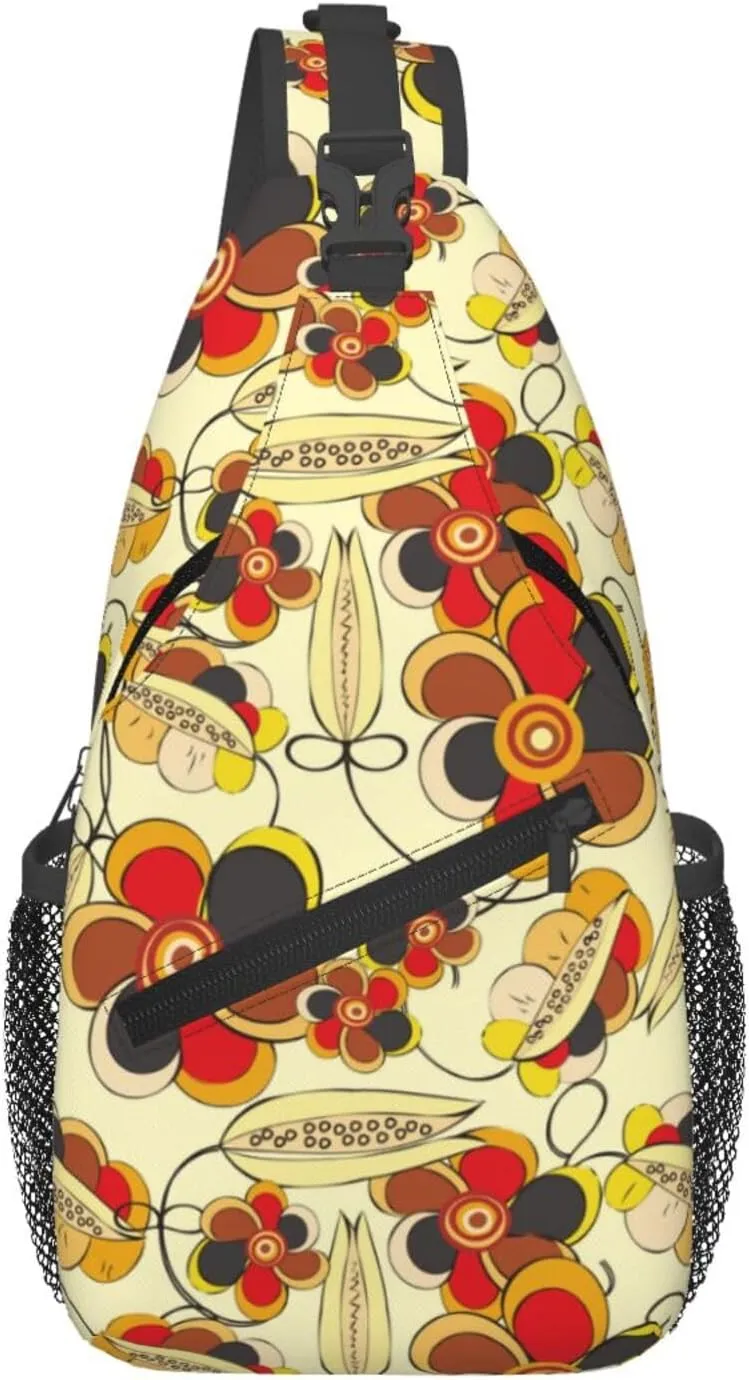 daisy Flowers Chest Bags Crossbody Sling Bag Shoulder Bag Travel Hiking Daypack For Men Women