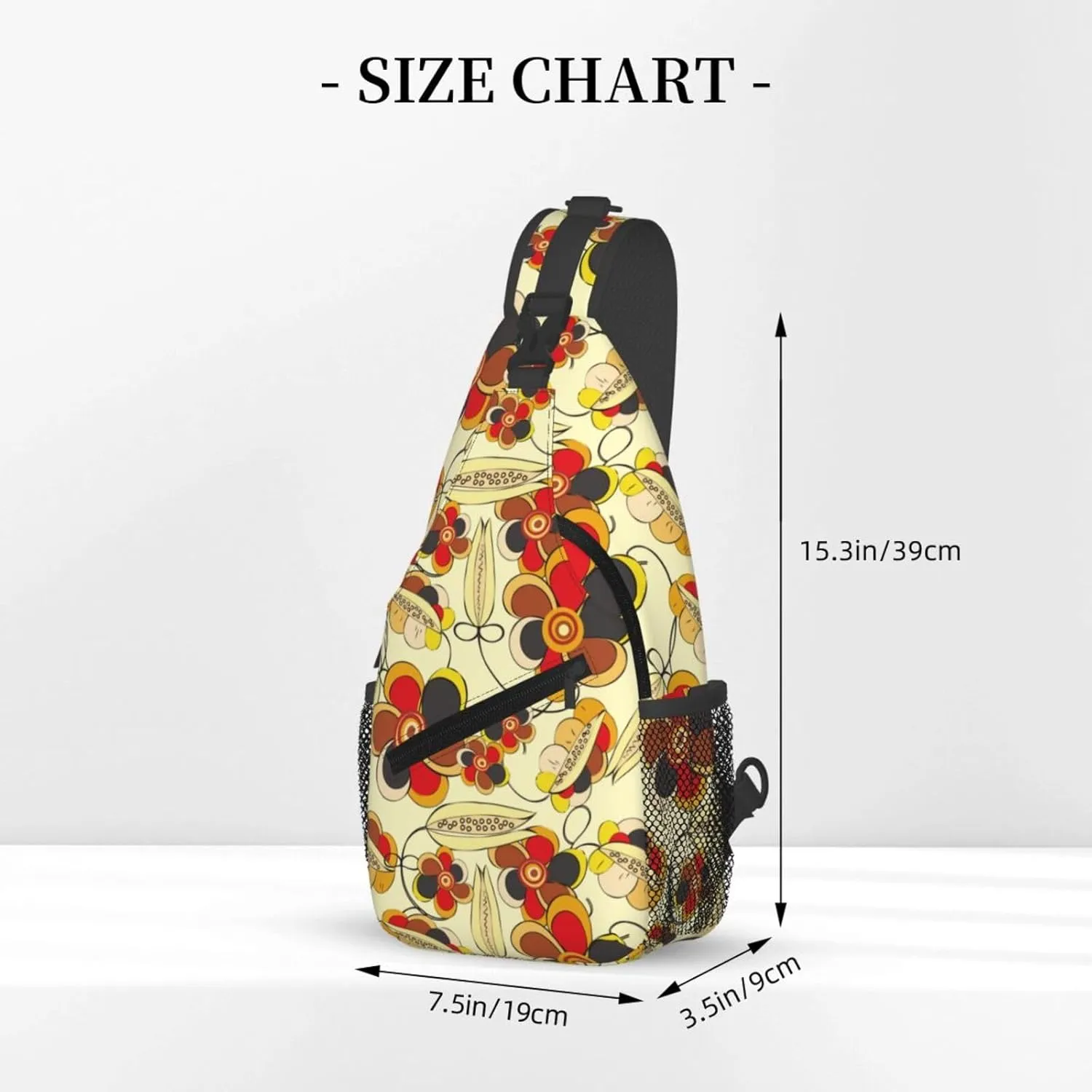 daisy Flowers Chest Bags Crossbody Sling Bag Shoulder Bag Travel Hiking Daypack For Men Women