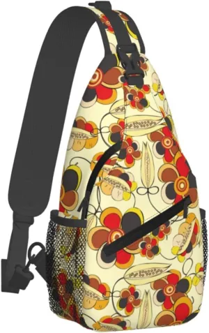 daisy Flowers Chest Bags Crossbody Sling Bag Shoulder Bag Travel Hiking Daypack For Men Women