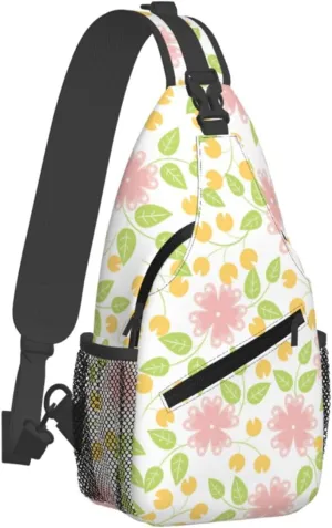 daisy Flowers Chest Bags Crossbody Sling Bag Shoulder Bag Travel Hiking Daypack For Men Women