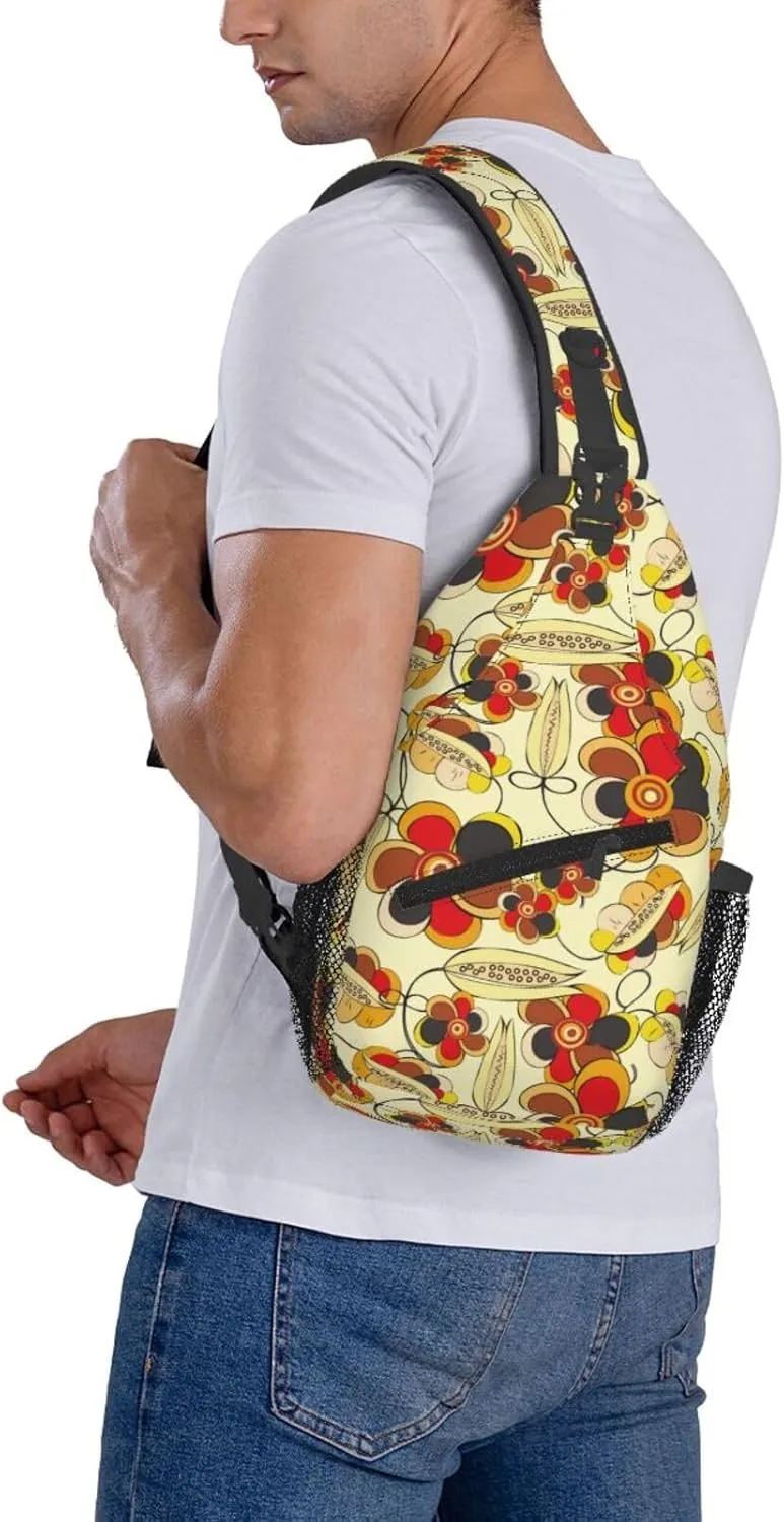 daisy Flowers Chest Bags Crossbody Sling Bag Shoulder Bag Travel Hiking Daypack For Men Women