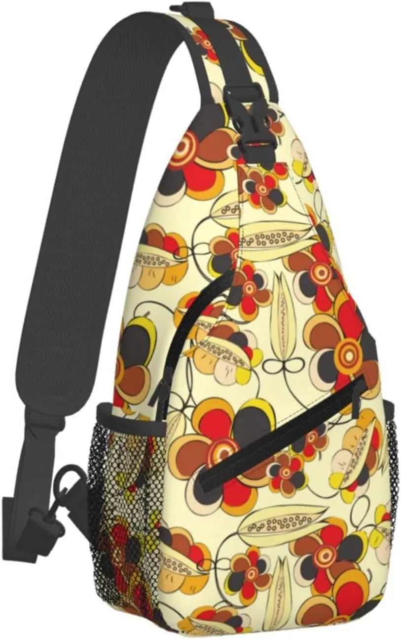 daisy Flowers Chest Bags Crossbody Sling Bag Shoulder Bag Travel Hiking Daypack For Men Women