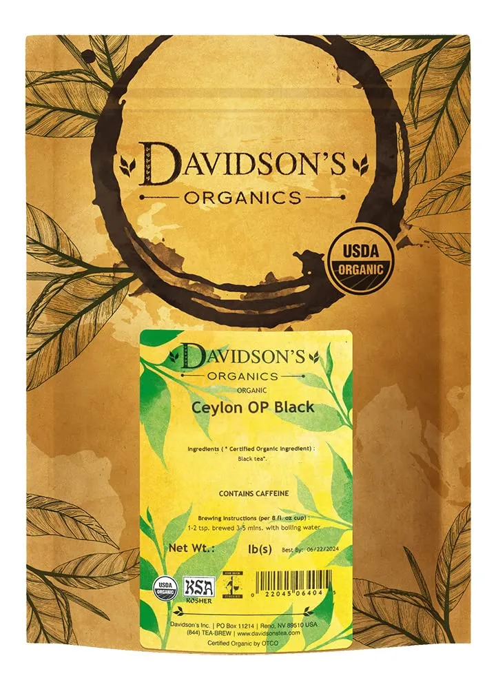 Davidson's Tea Bulk, Ceylon Op Black, 1 lb Bag