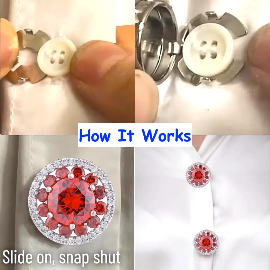 December Crystals Button Cover