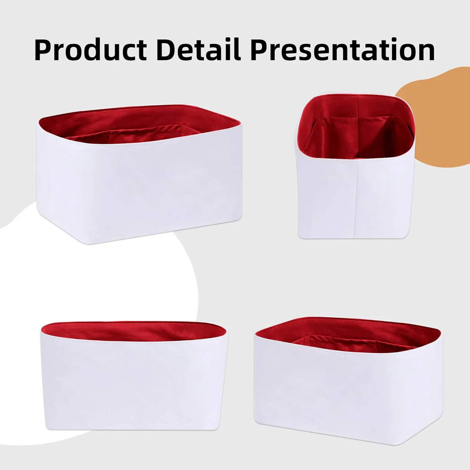 DGAZ Lightweight Purse Organizer Insert for Goyard Saint Leger Bag,silk and DupontPaper handbag inner for Luxury Bags(Rouge Cassque,Saint Leger)