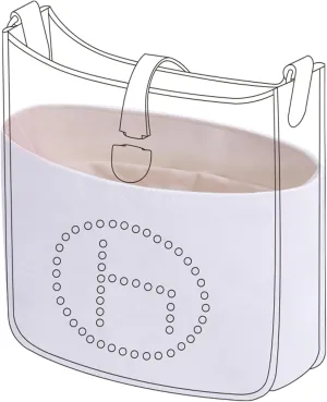 DGAZ Lightweight Purse Organizer Insert for Hermes Evelyne Bag,Silk and Dupontpaper handbag inner for Luxury Bags(Craie,PM29)