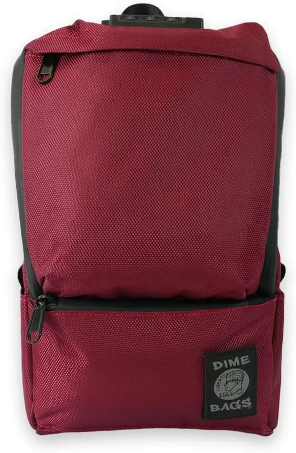 DIME BAGS - Don with Lock - Carbon Filter Sling Backpack - Crossbody Bag (Oxblood)